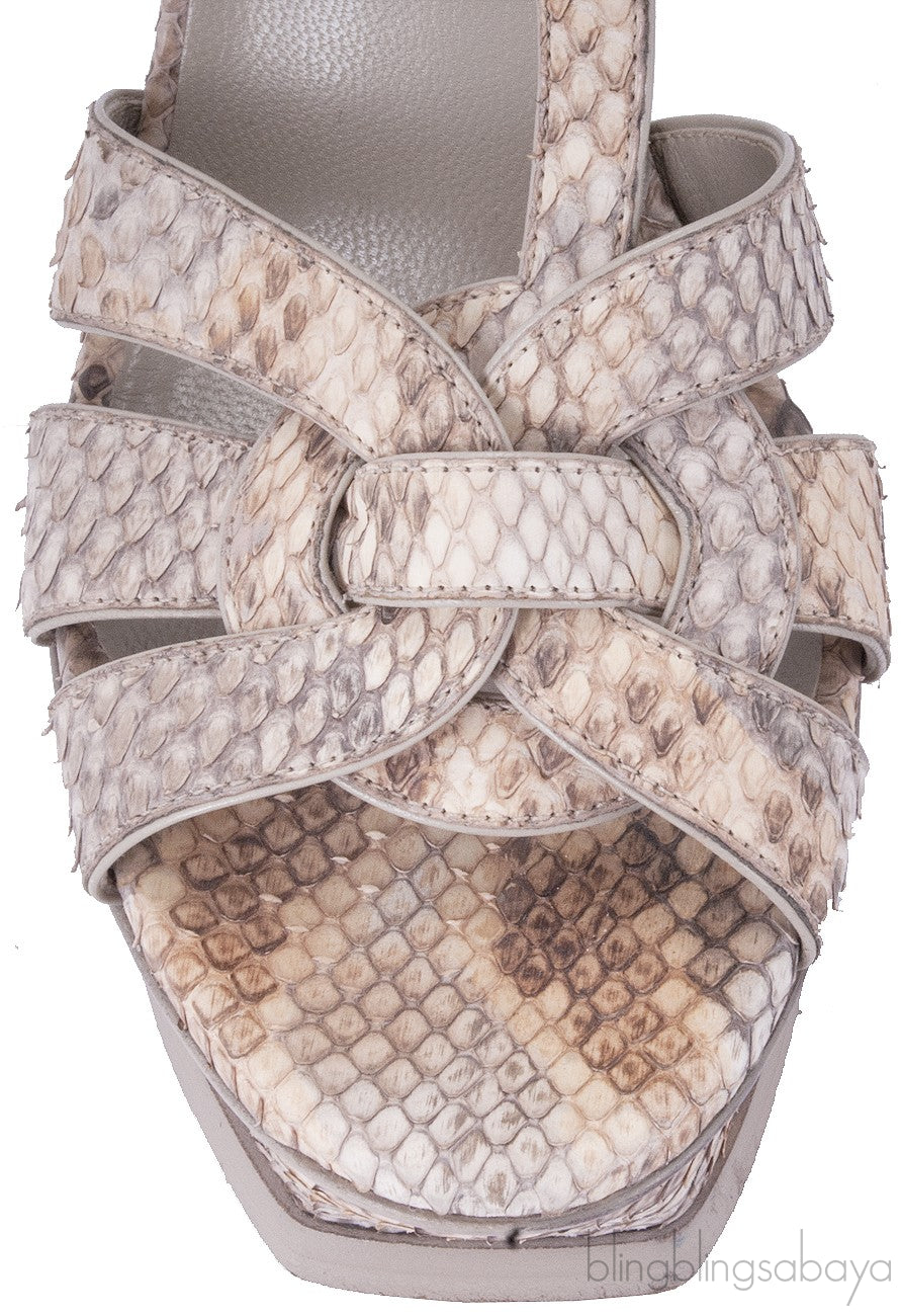 Tribute Python Leather Sandals