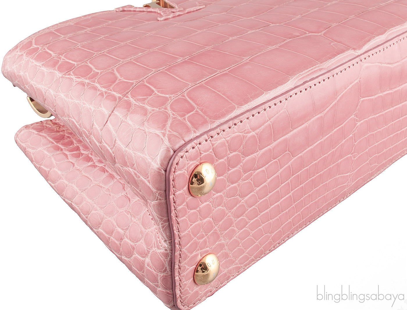 Capucines Vieux Rose Crocodile BB