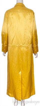 Yellow Satin Dress