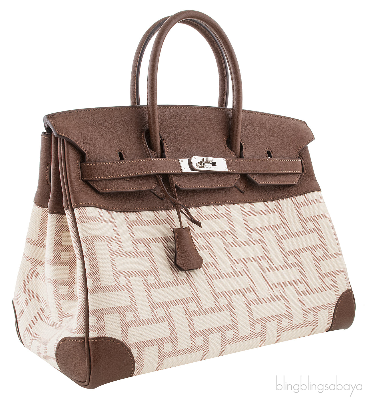 Birkin 35 Mosaic Canvas PHW