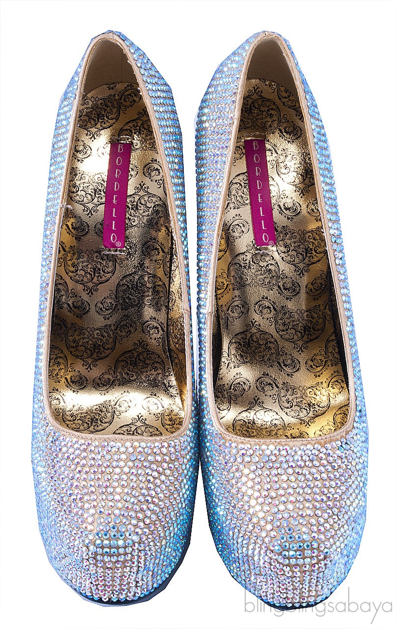 Gold Rhinestone Pump