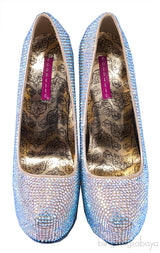 Gold Rhinestone Pump