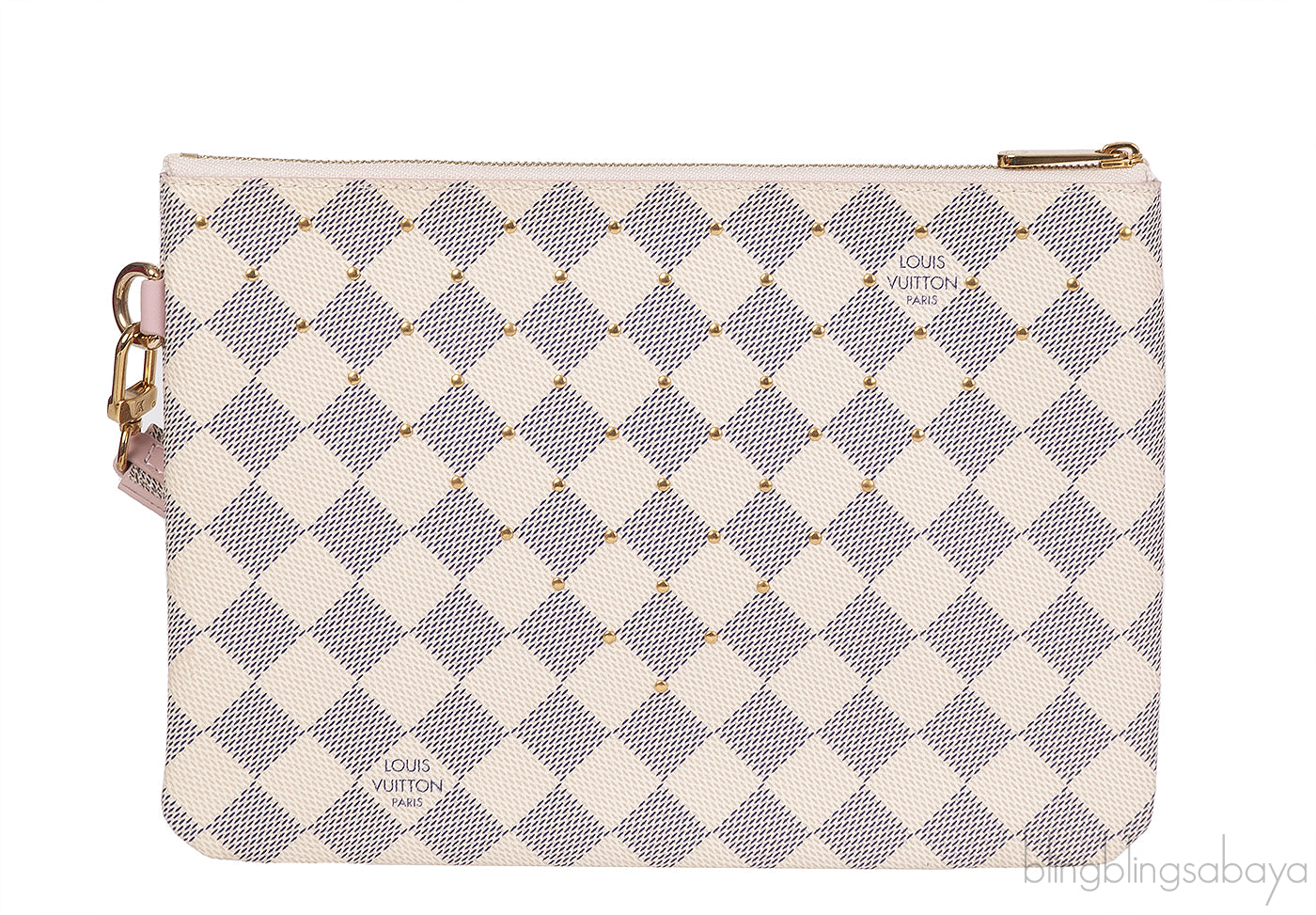 Louis Vuitton City Pouch Damier Azur Studded Clutch