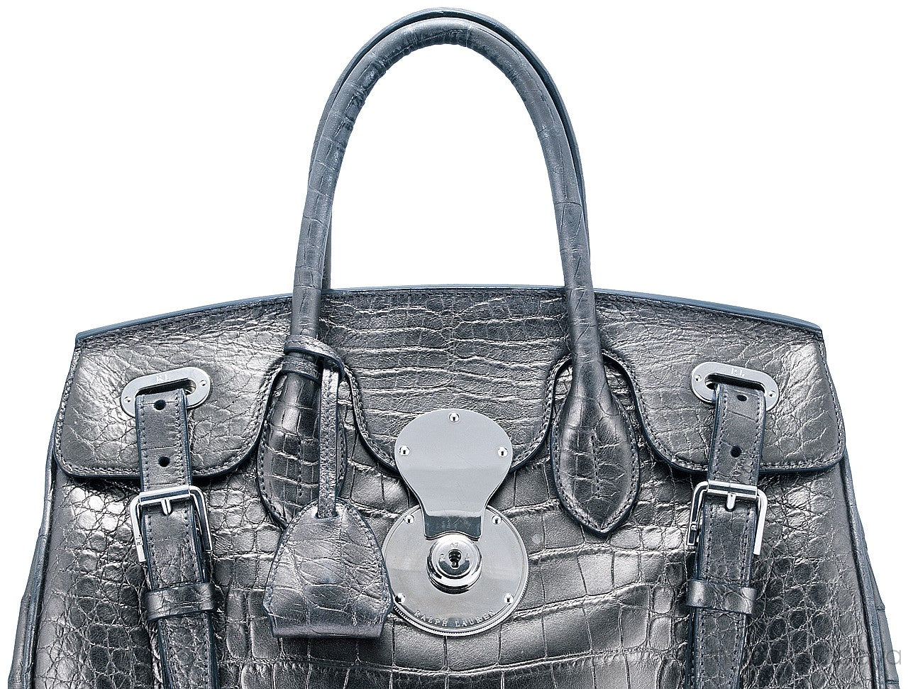 Ricky Metallic Silver Alligator Bag