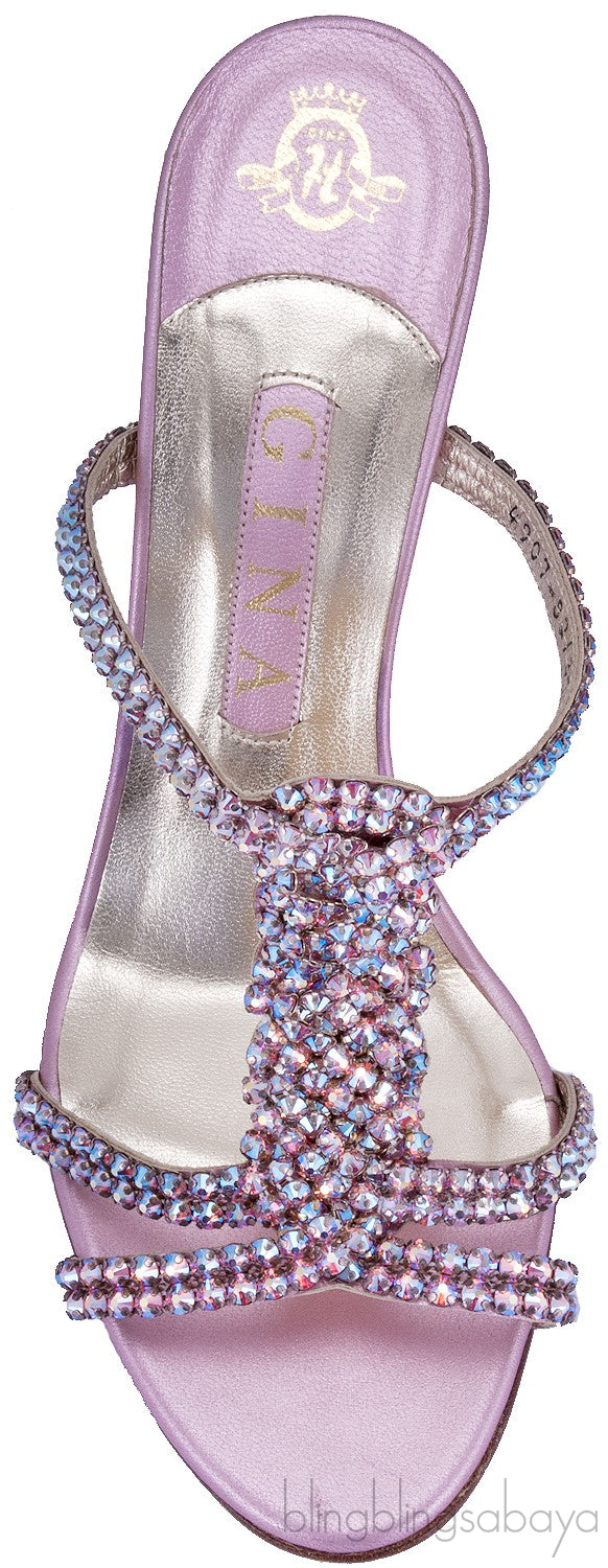 Pink Crystal Embellished Sandals