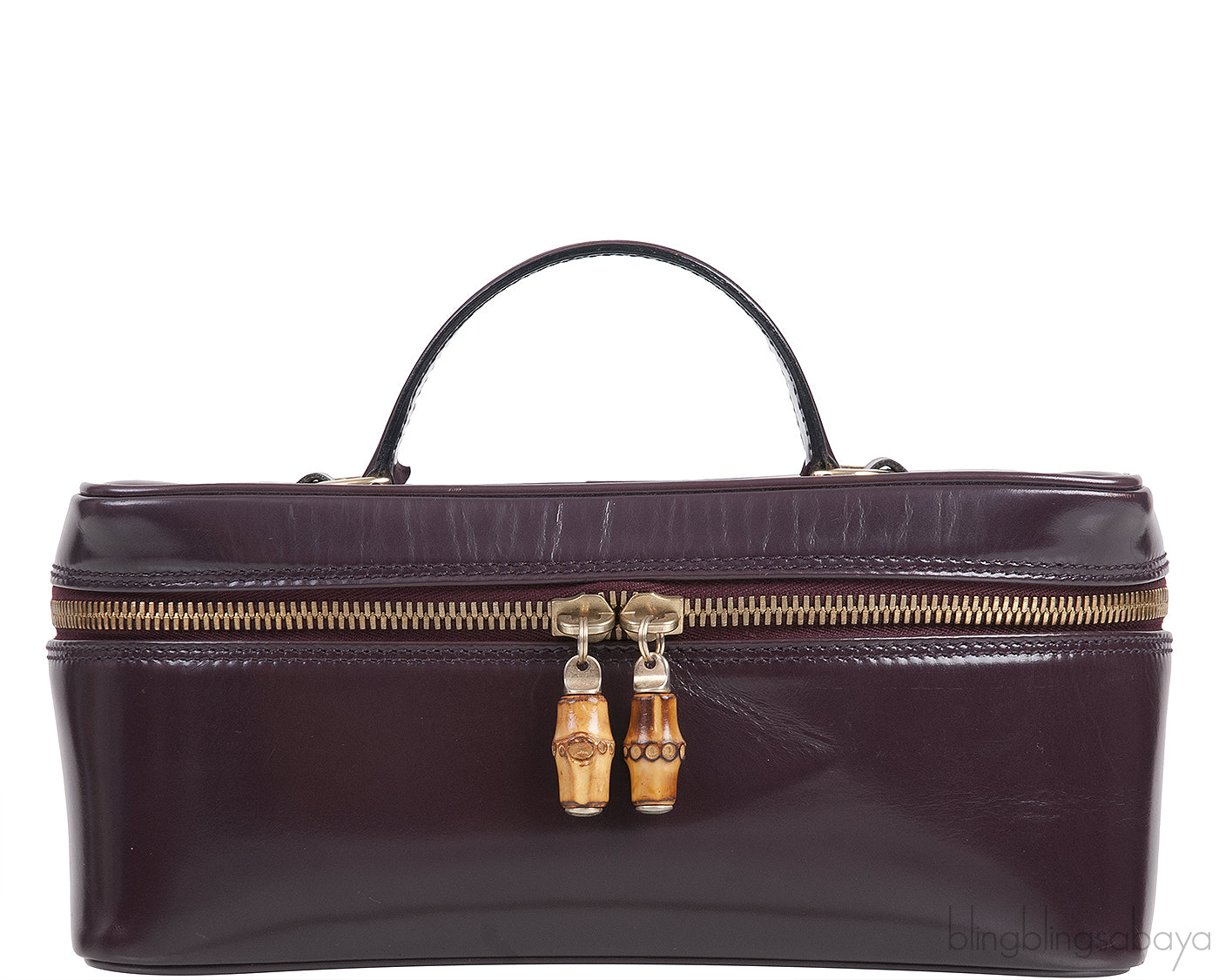 Plum Vanity Leather Bag