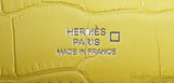 HERMES Kelly Pochette Matte Lime Alligator PHW