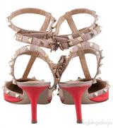 Rockstud Coral Nude Slingback