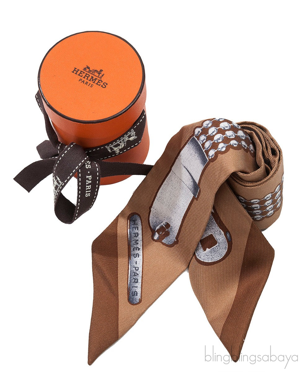 Hermes Strap Print Twilly