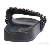 Chanel Blue Chain Slip-on Sandals