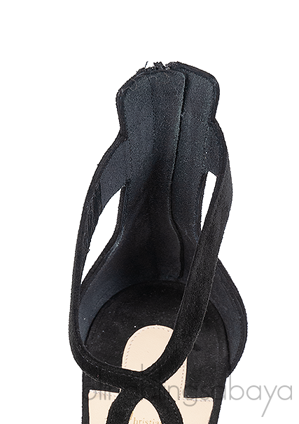 Christian Louboutin Rosas 85 Black Suede Heels