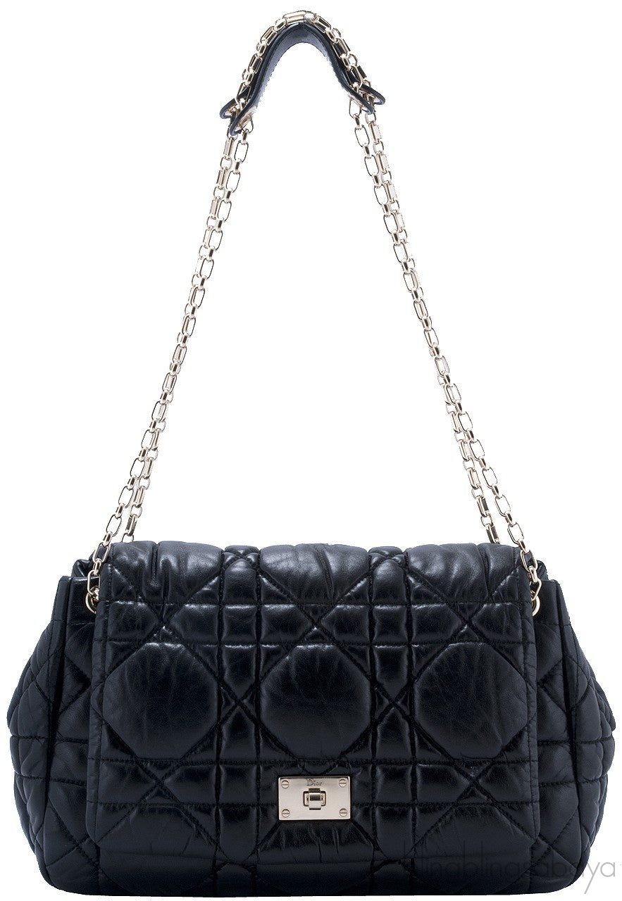 Black Quilted Leather Shoulder Bag
