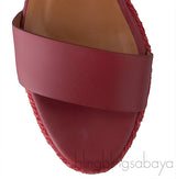 Red Wedge Platform Sandals