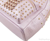 Pink Metallic Embellished Backpack