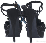 Star Fish Suede Black High Heels