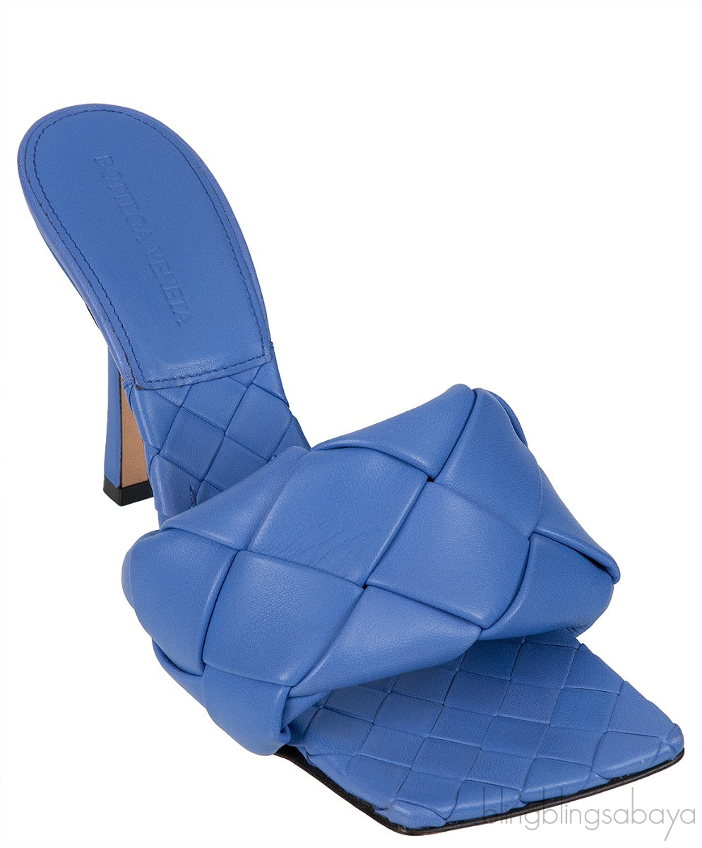 Bottega Veneta Blue Violet Lido Intrecciato Mules