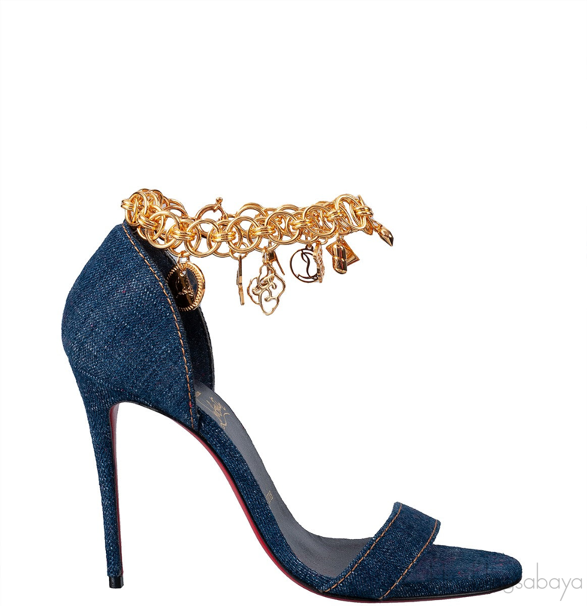 Gourmi 100 Chain-embellished Denim Sandals