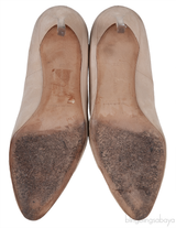 Manolo Blahnik Beige Suede Leather Heels