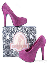 Hot Pink Rhinestone Pump