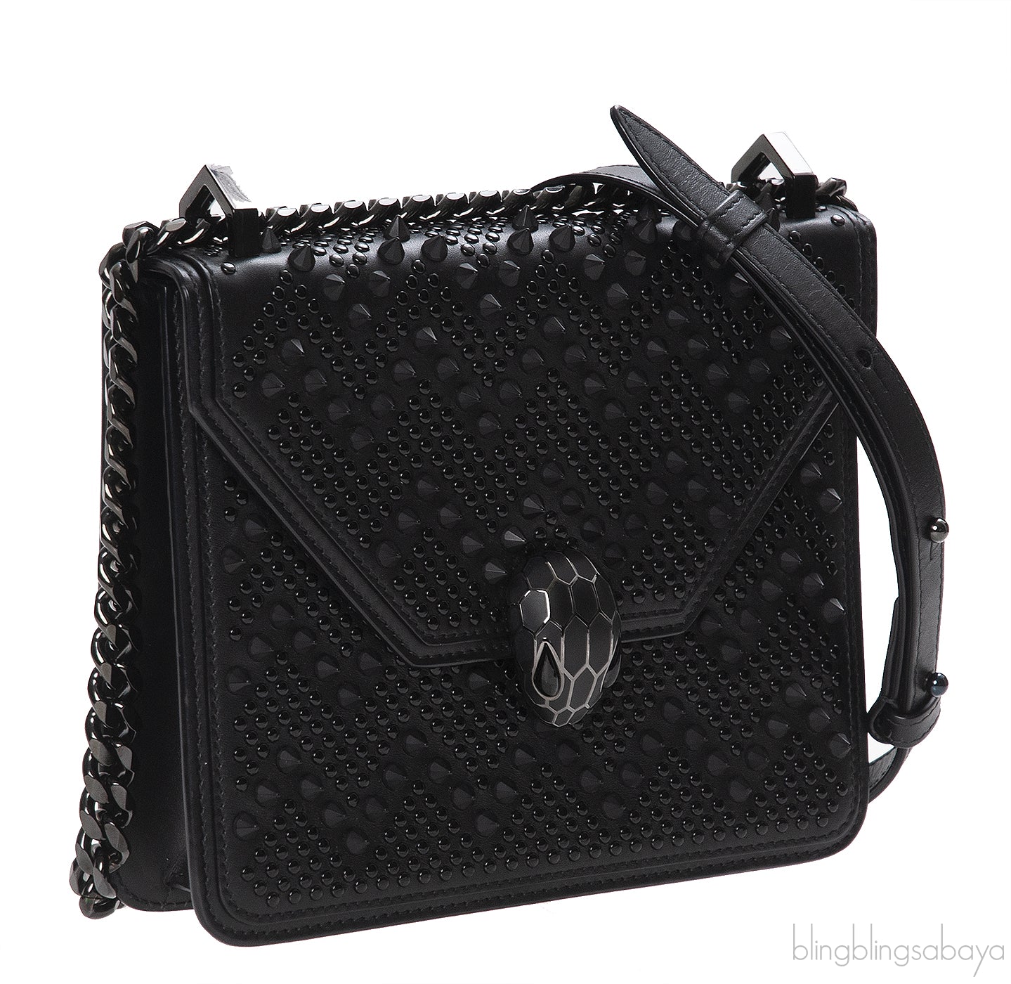 X Nicholas Kirkwood Black Serpenti Forever Crossbody Bag