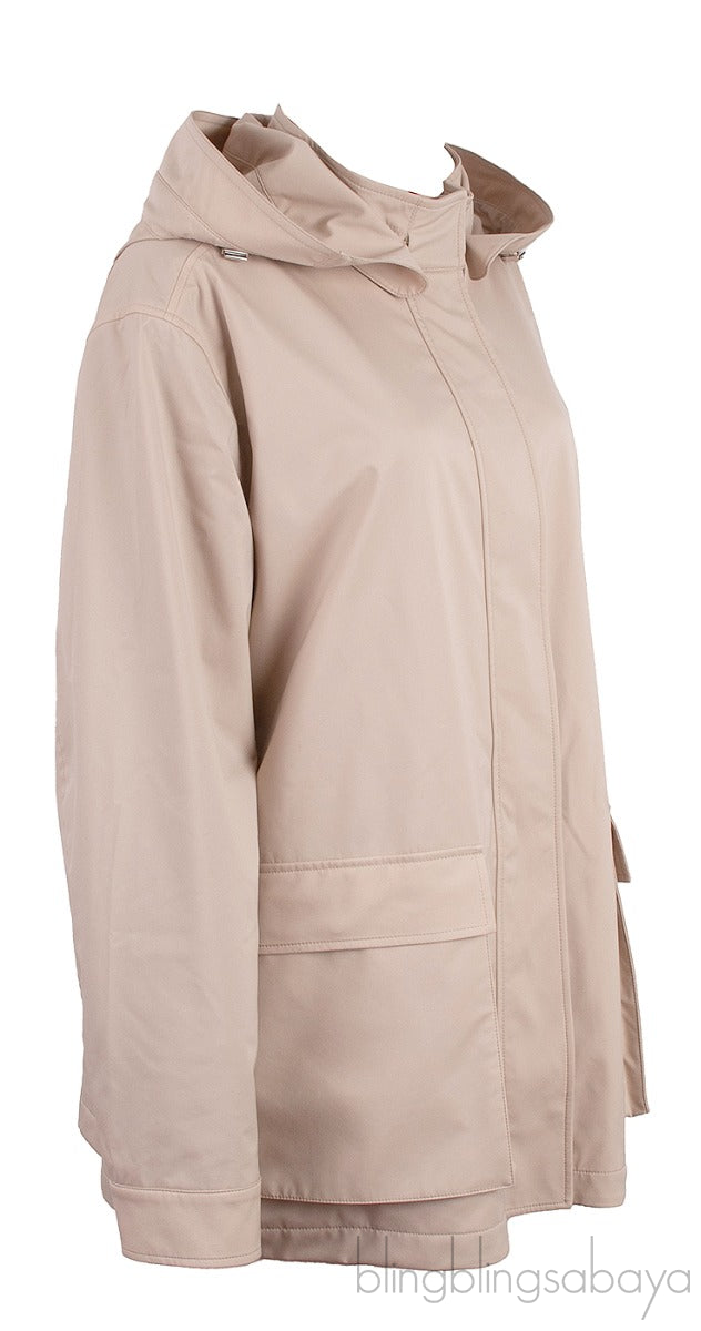 Beige Rain & Winstorm Hooded Jacket