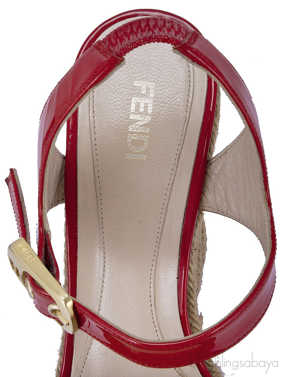 Red Patent Wedge Sandals