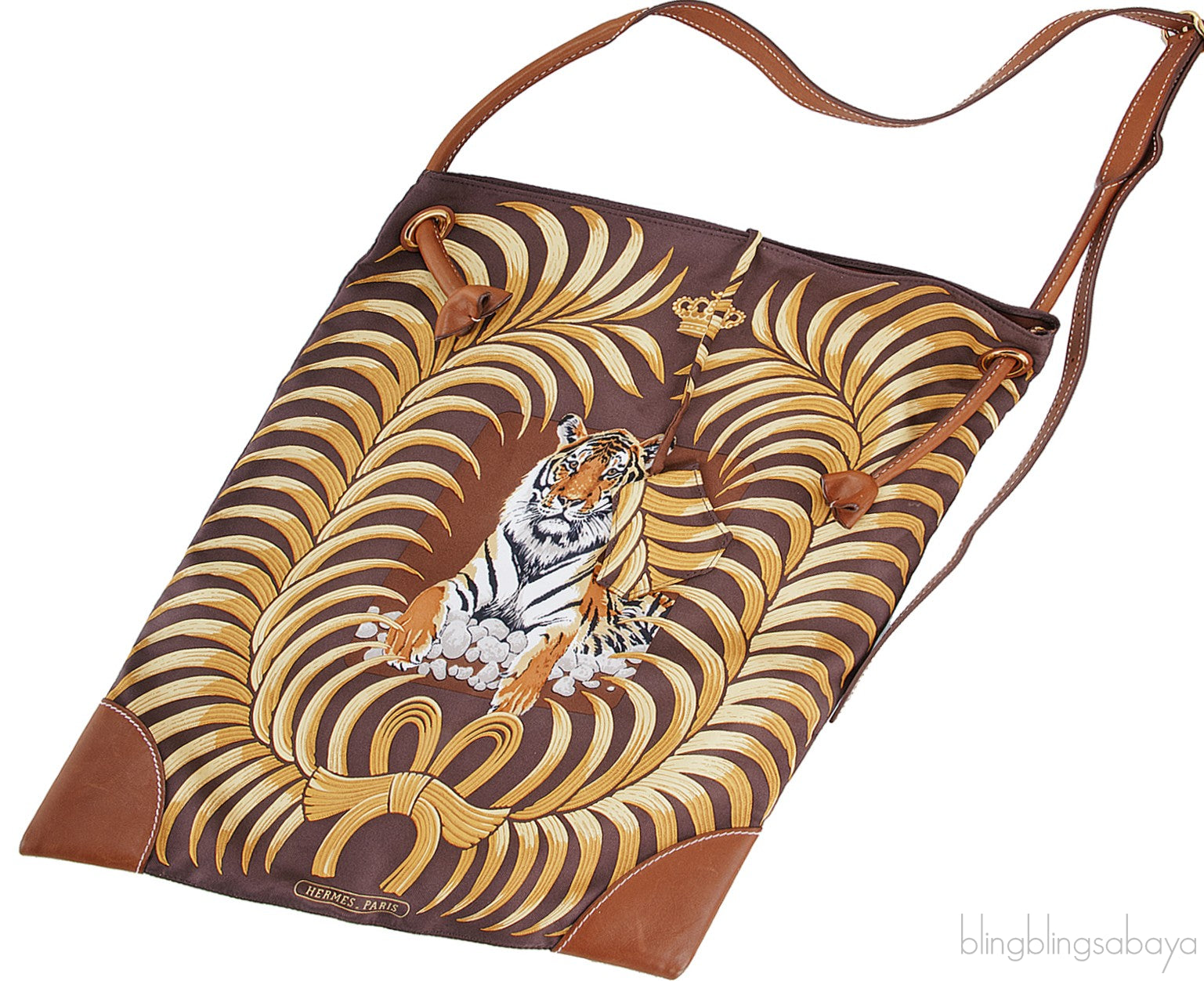Tiger Print Silk City Bag