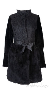 Black Pelle Leather Coat