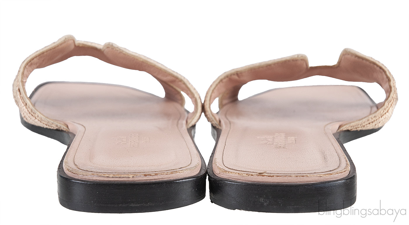 Embroidered Fabric Oran Sandals