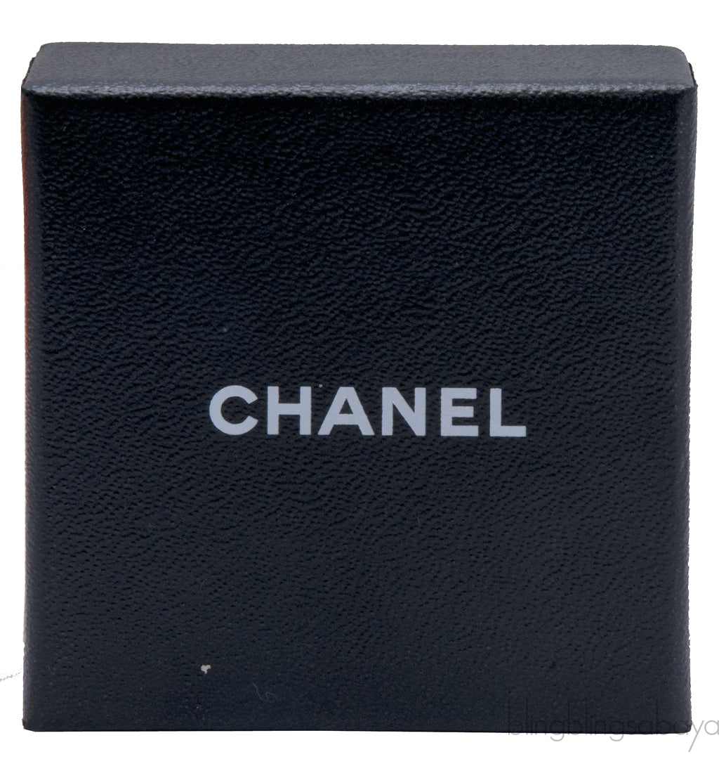 CC Logo Pearl Drop Pin Brooch