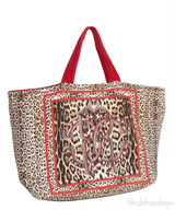 Leopard Print Beach Tote Bag
