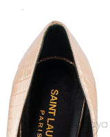 Gold Lizard Print Pointed Pump