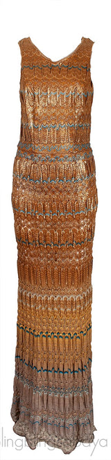Metallic Gold Sleeveless Maxi Dress