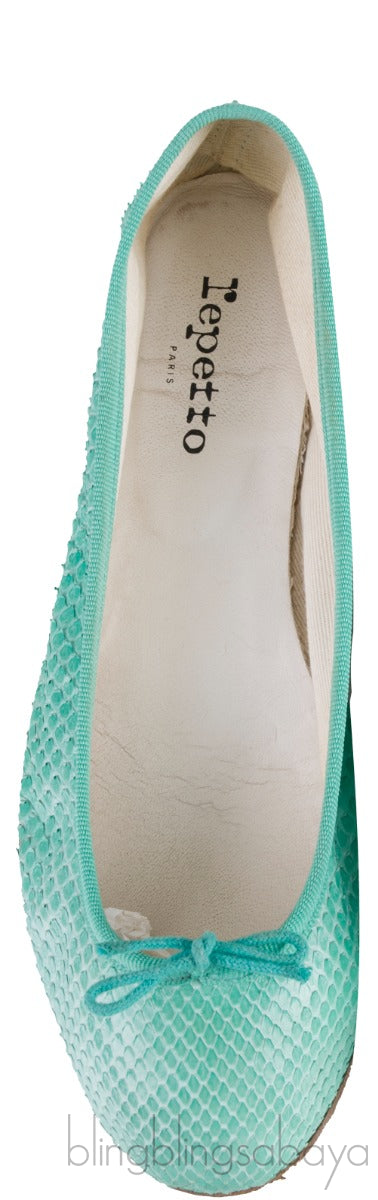 Green Python Ballet Flat