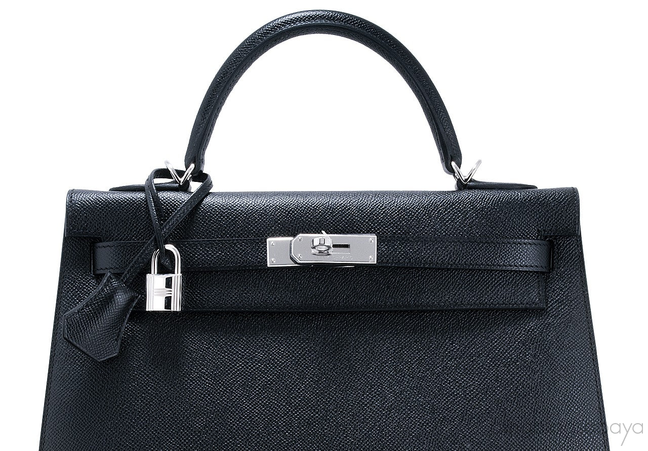 Kelly 32 Black Sellier Epsom