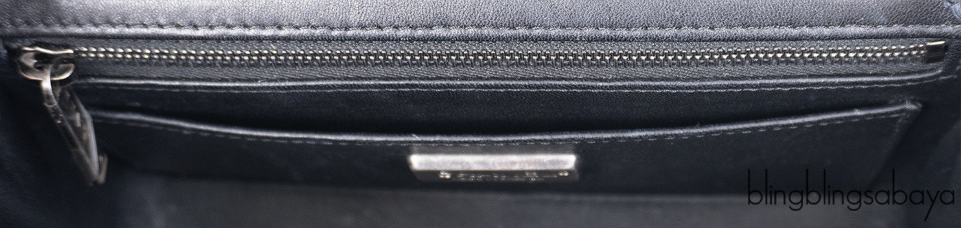 Chanel Black/Blue Python Mini Flap bag RHW