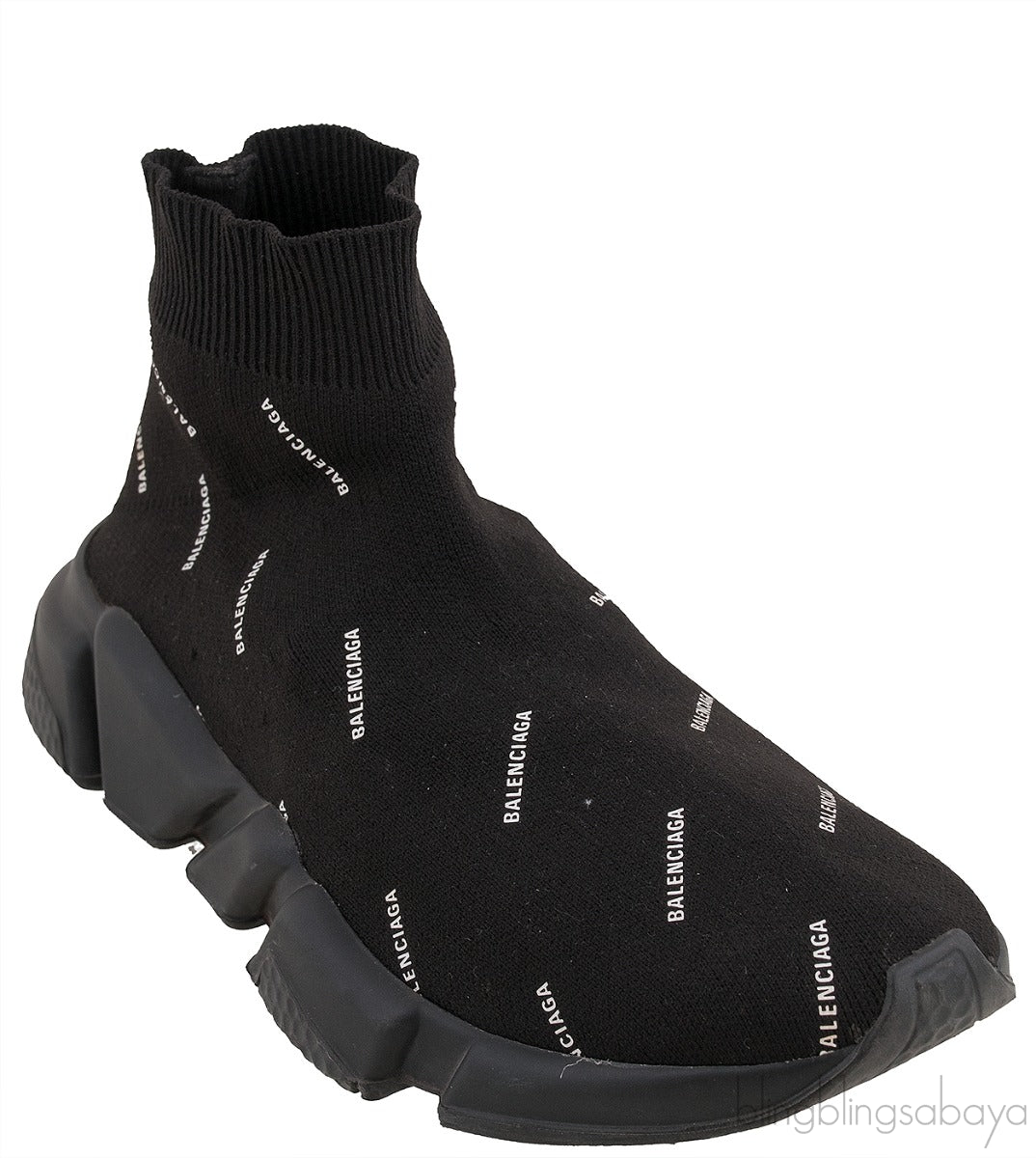 Printed Speed Stretch-knit High Top Sneakers