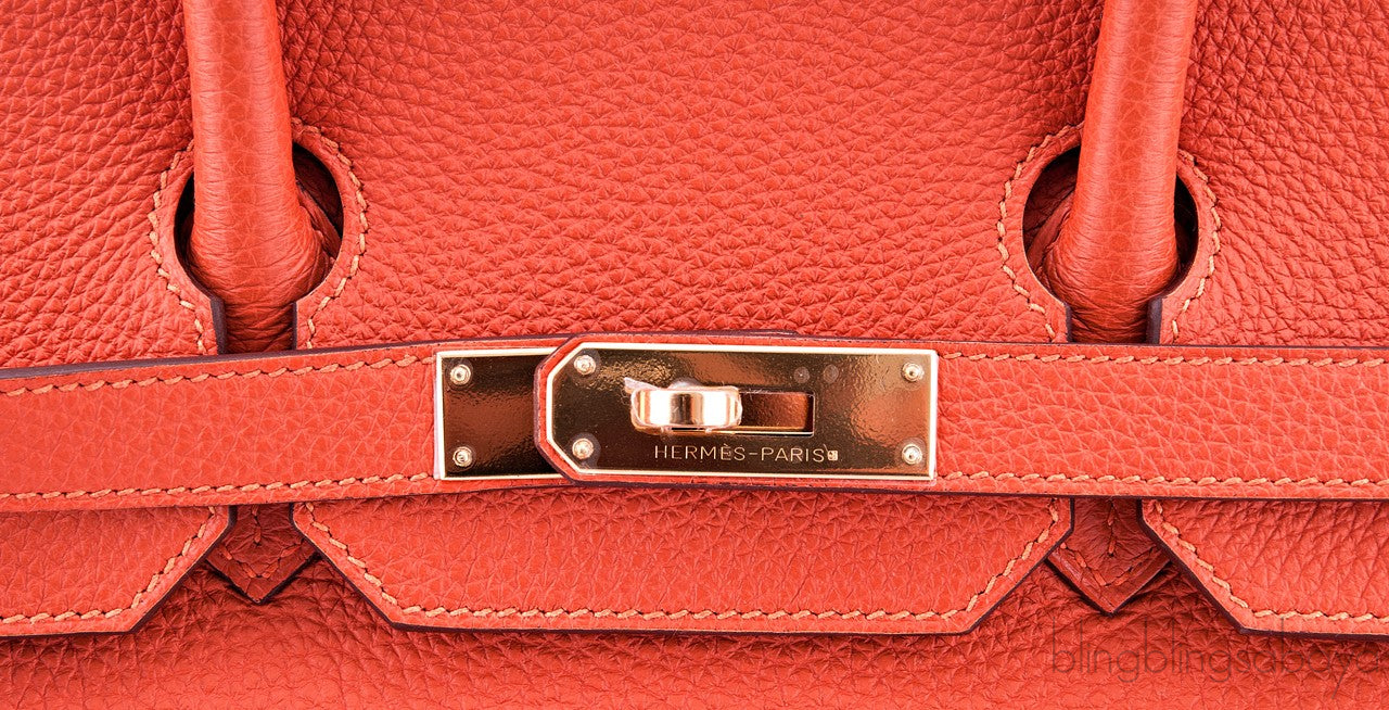 Birkin 35 Orange Taurillon Clem.