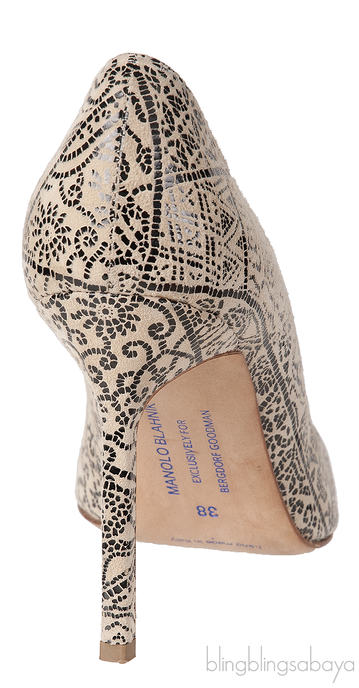 Manolo Blahnik BB Printed Suede Pump