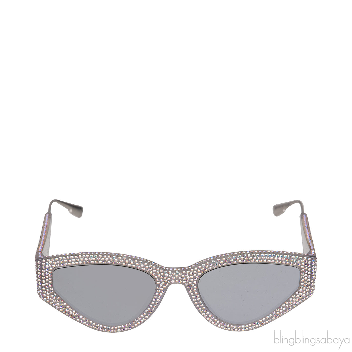CatStyleDior 1S Silver Crystal Sunglasses