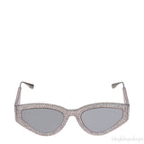 CatStyleDior 1S Silver Crystal Sunglasses