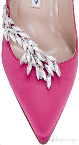 Nadira Crystal Satin Pump