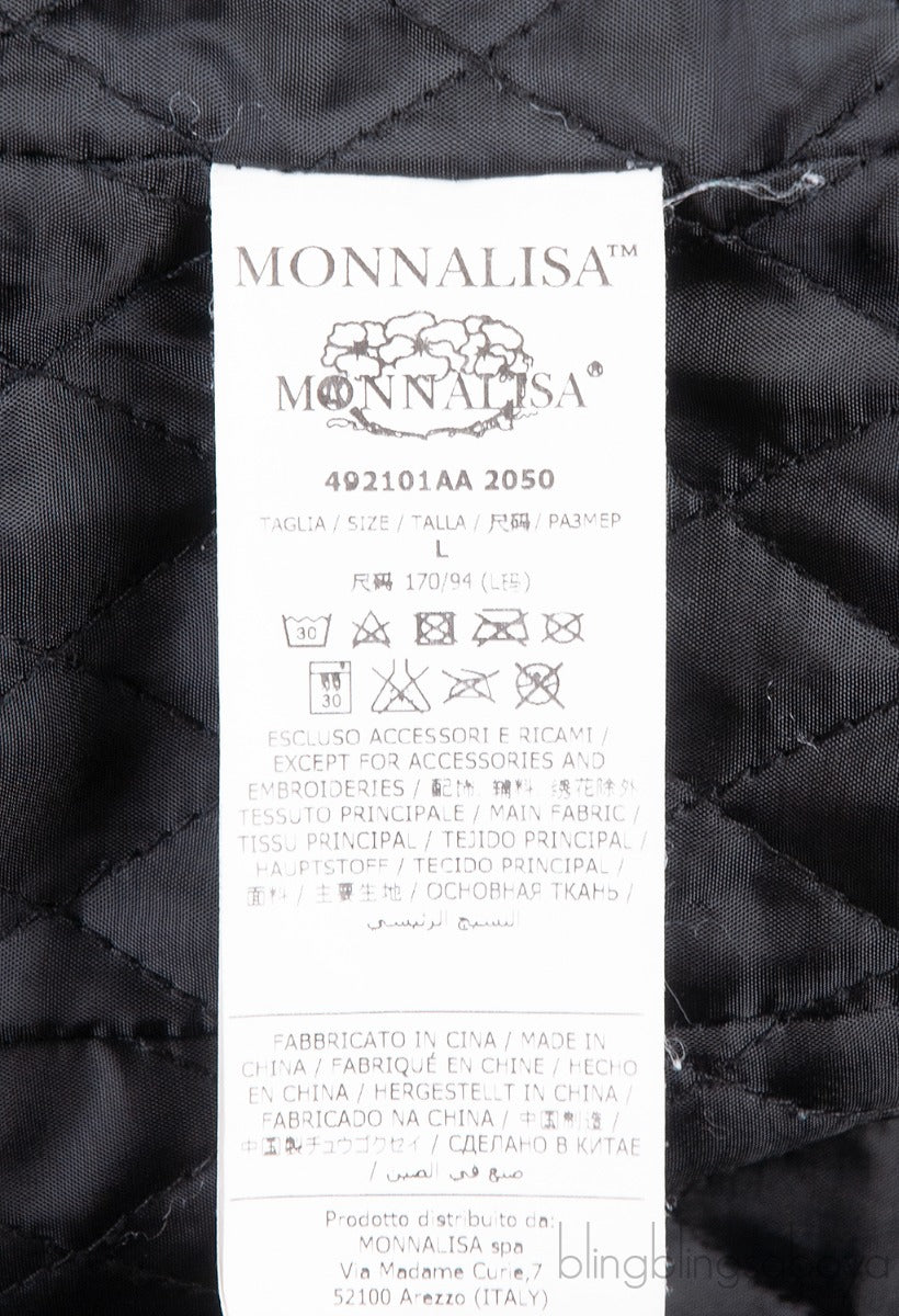 Black Crystal & Star Patch Emb Jacket