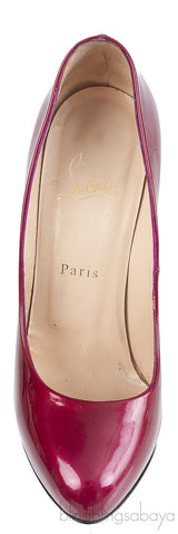 Christian Louboutin Feticha Cramberry Metal Patent Pump