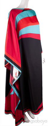 Red Printed Kaftan Dress