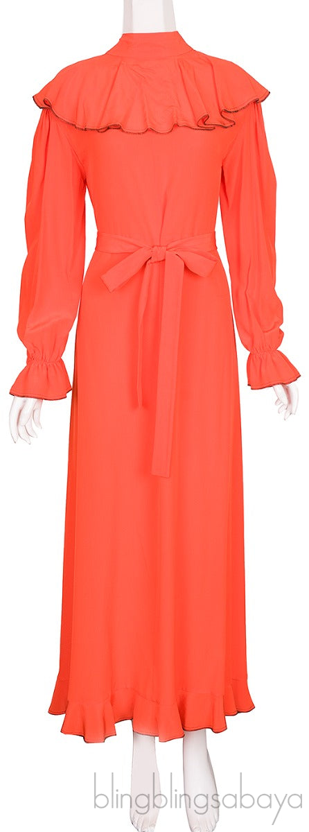 Red Ruffled Dress