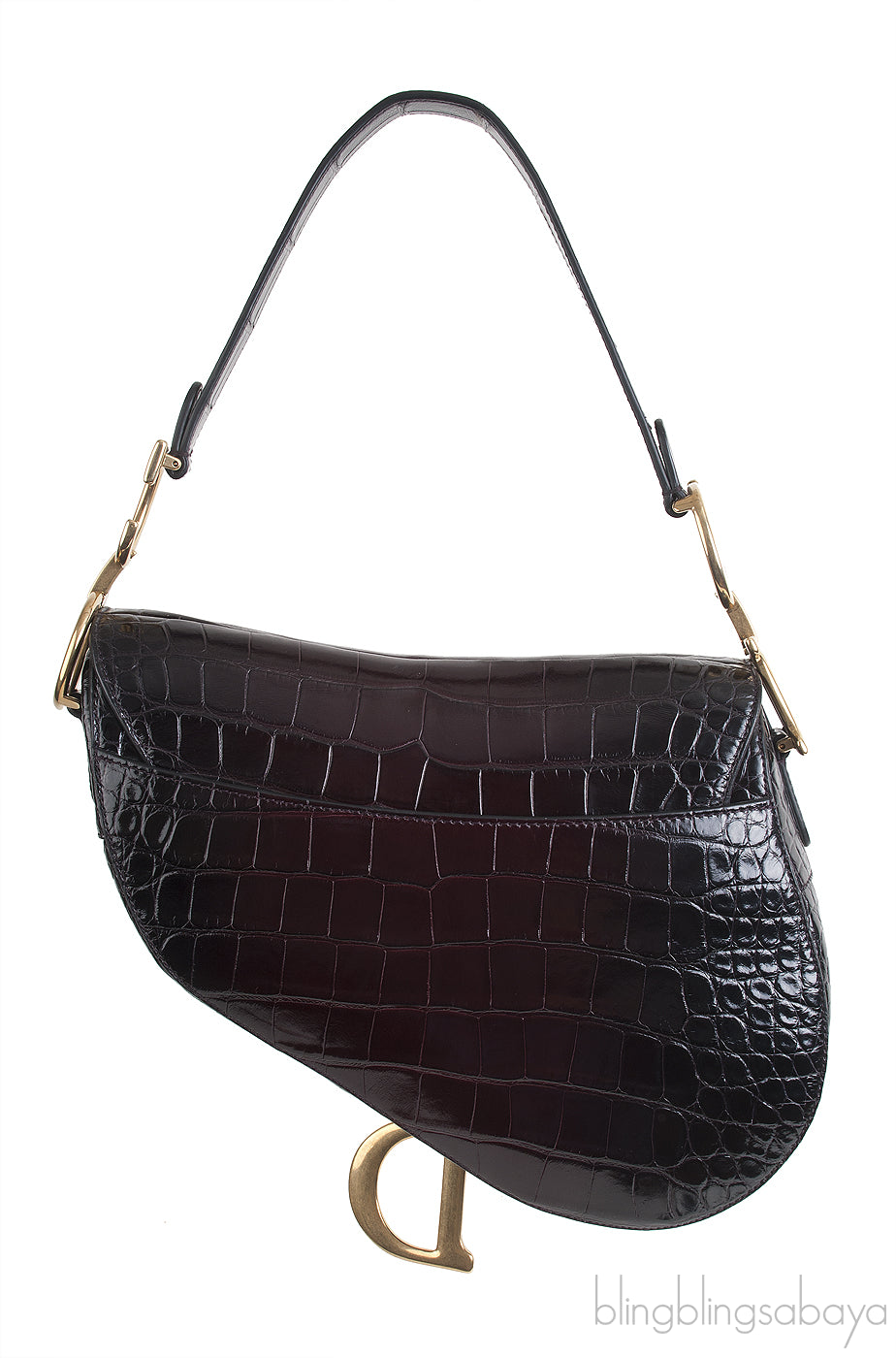 Gradient Crocodile Saddle Bag