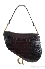 Gradient Crocodile Saddle Bag