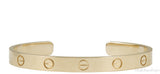 LOVE Open Cuff Yellow Gold Bracelet
