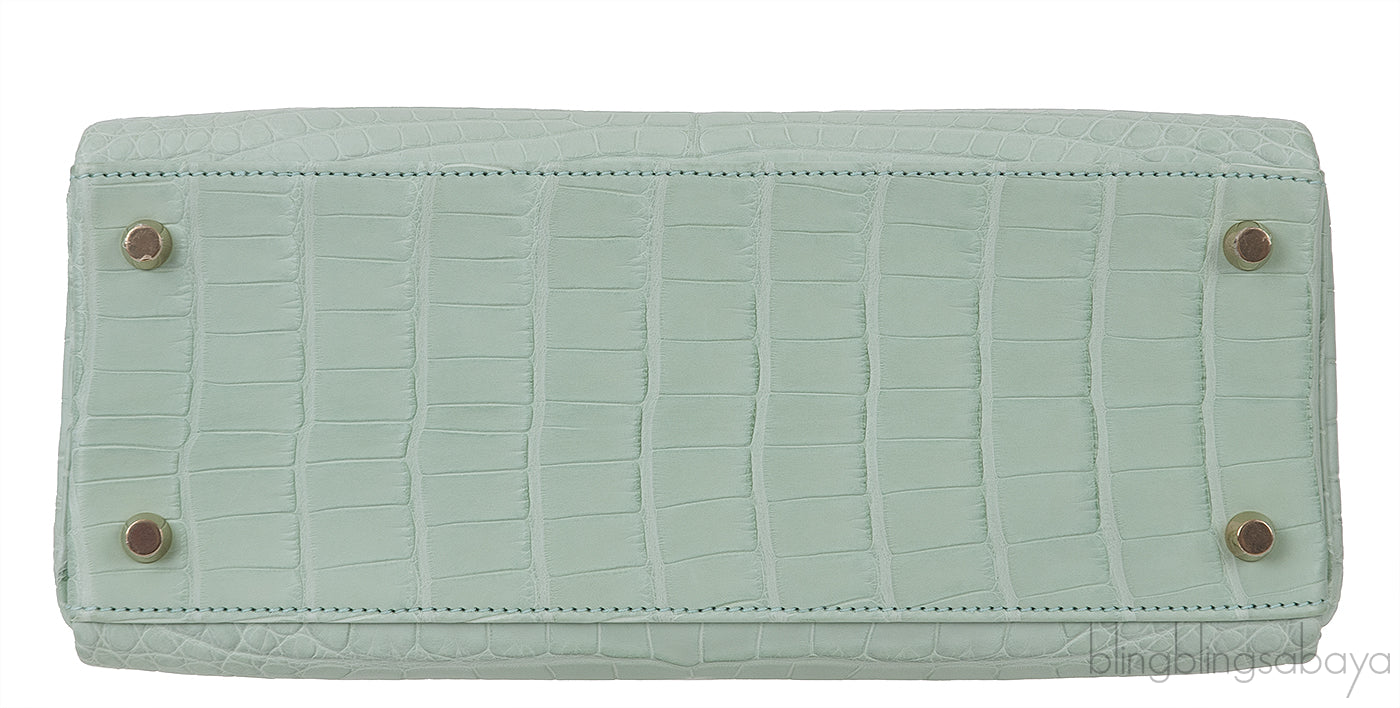 Kelly 28 Vert D\'Eau Matte Crocodile GHW